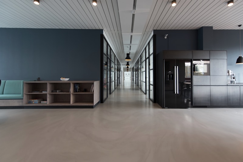 Contemporary commercial office interior with clean finishes